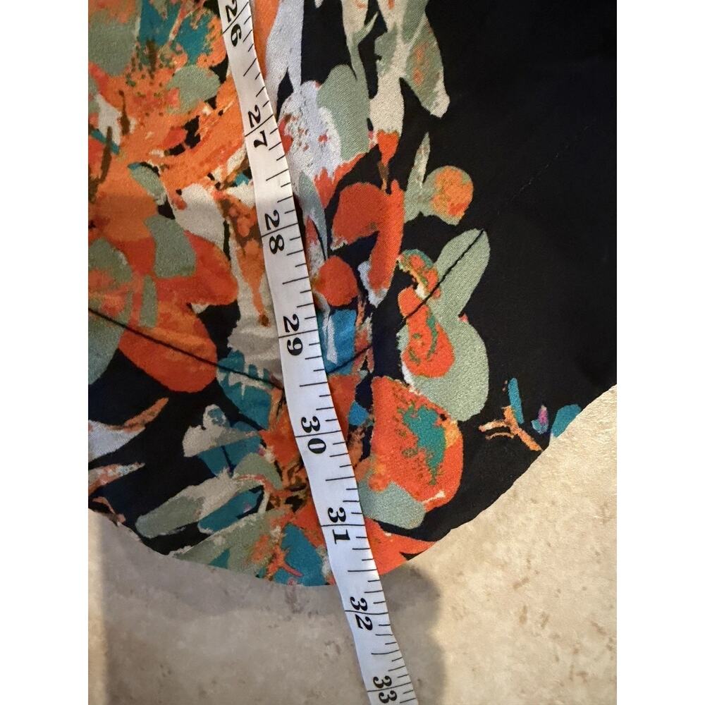 Tracy Reese Floral Silk Skirt XS Black Pre-Fall 2017 Runway Print Boho - Picture 8 of 8